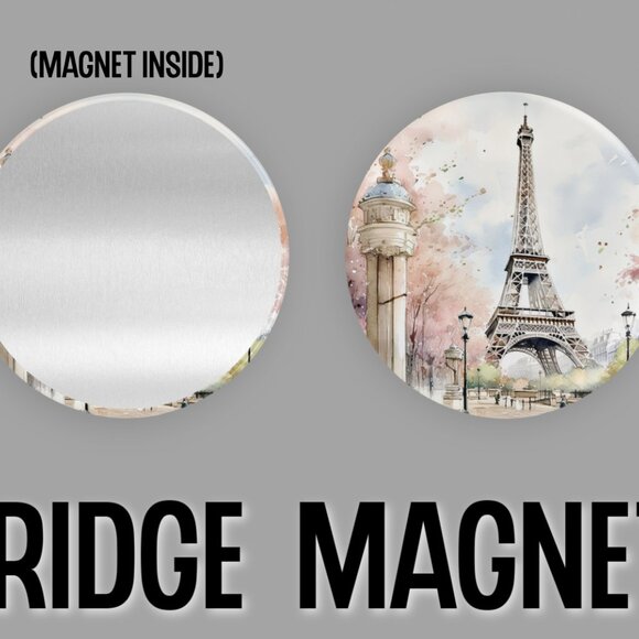 Paris Eiffel Tower Fridge Magnets Set Of 6 Metal Magnets For Home Office Kitchen - Picture 3 of 6